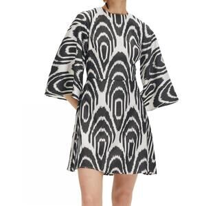NEW PUNICANA wings dress in black-white zebra motif